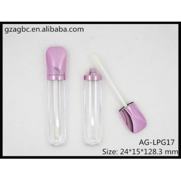 Forme spéciale transparente & vide Lip Gloss Tube AG-LPG17, AGPM emballage cosmétique, couleurs/Logo personnalisé